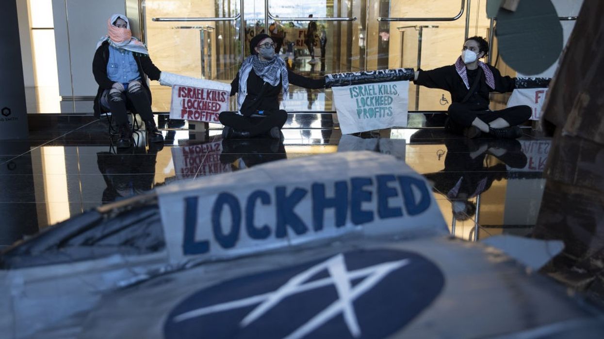 Pro-Palestine demonstrators protest arms sales to Israel at US contractor headquarters