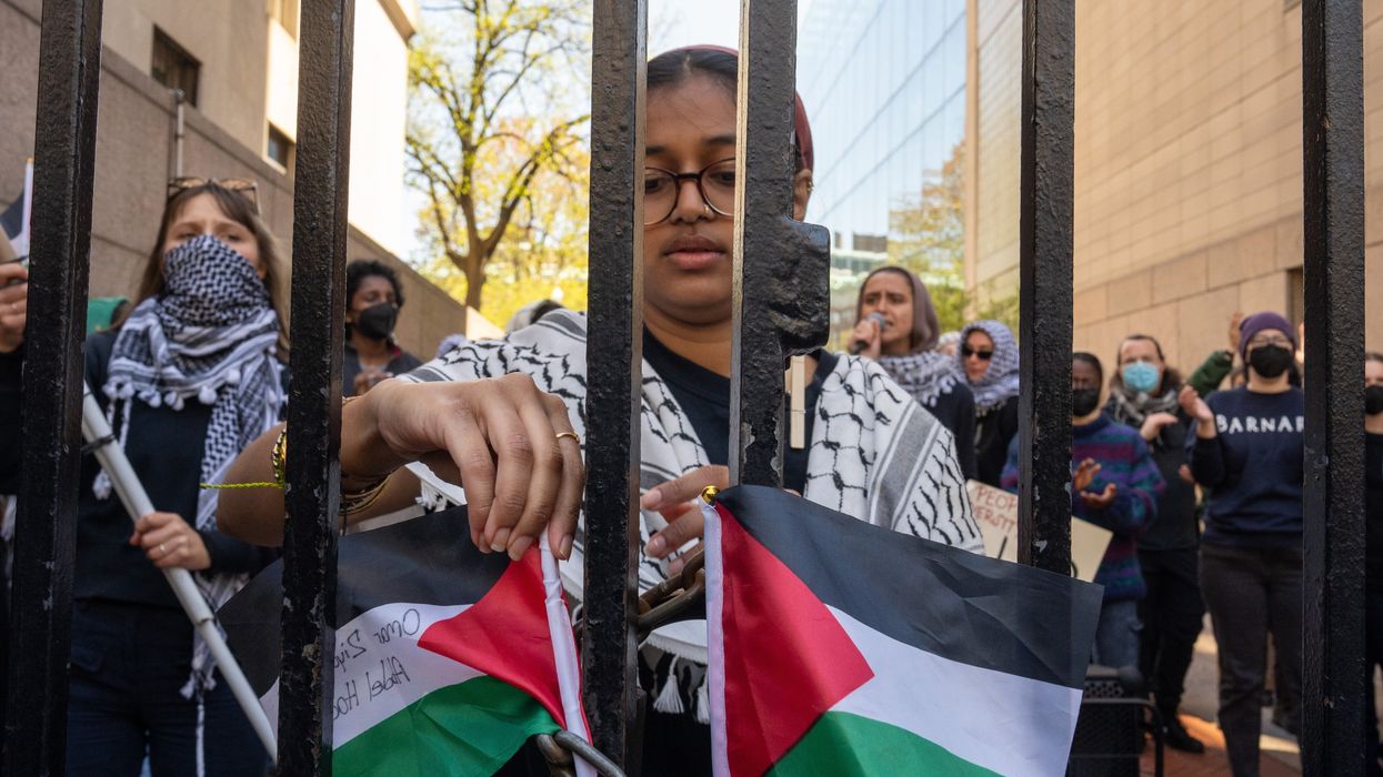 Pro-Palestine demonstrators protest at Columbia University