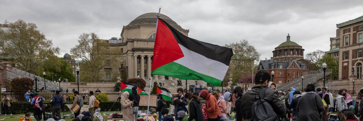 Pro-Palestine protest at Columbia University.