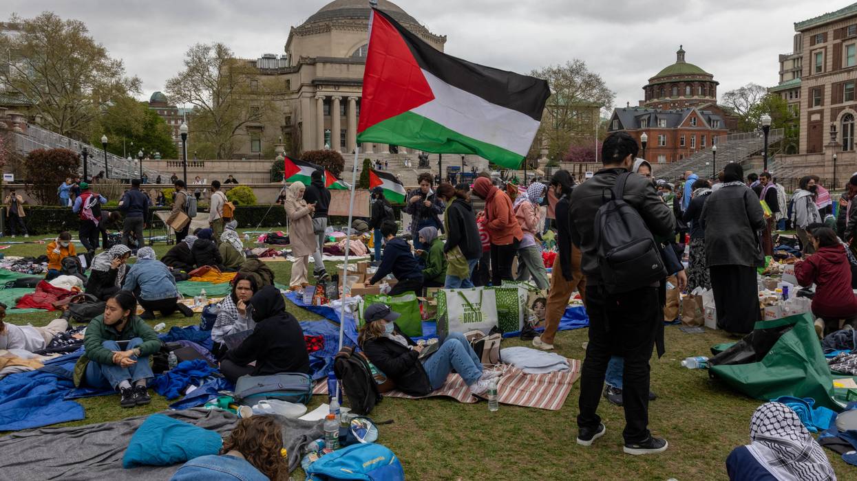Pro-Palestine protest at Columbia University.