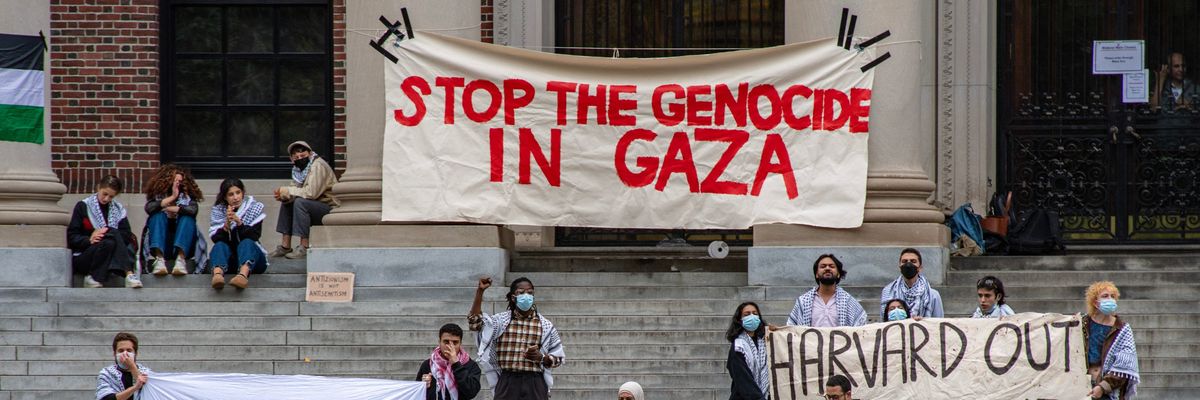 Pro-Palestine protest at Harvard.