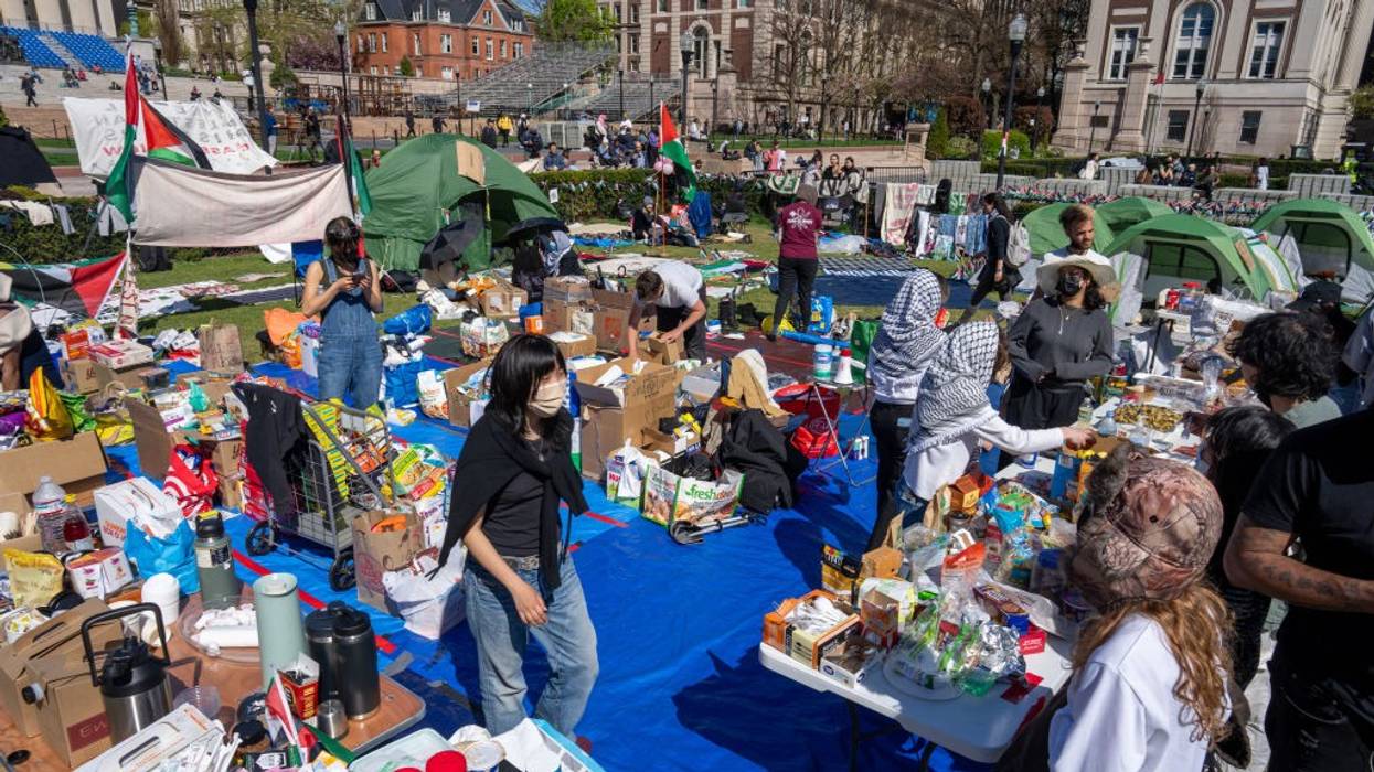 Pro-Palestine student protestors camp at Columbia University