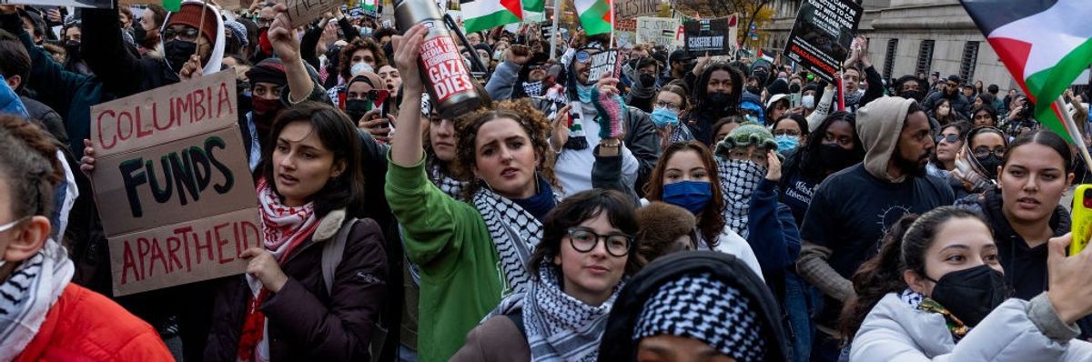 Pro-Palestinean demonstration at Columbia University