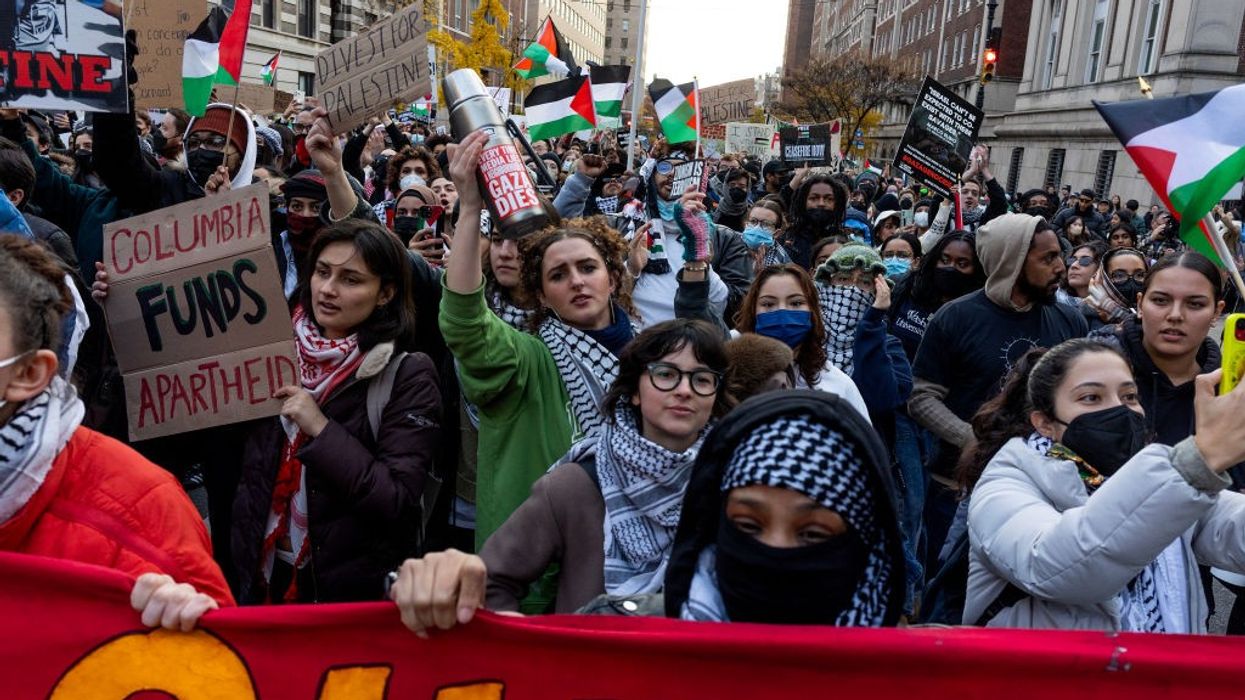 Pro-Palestinean demonstration at Columbia University.