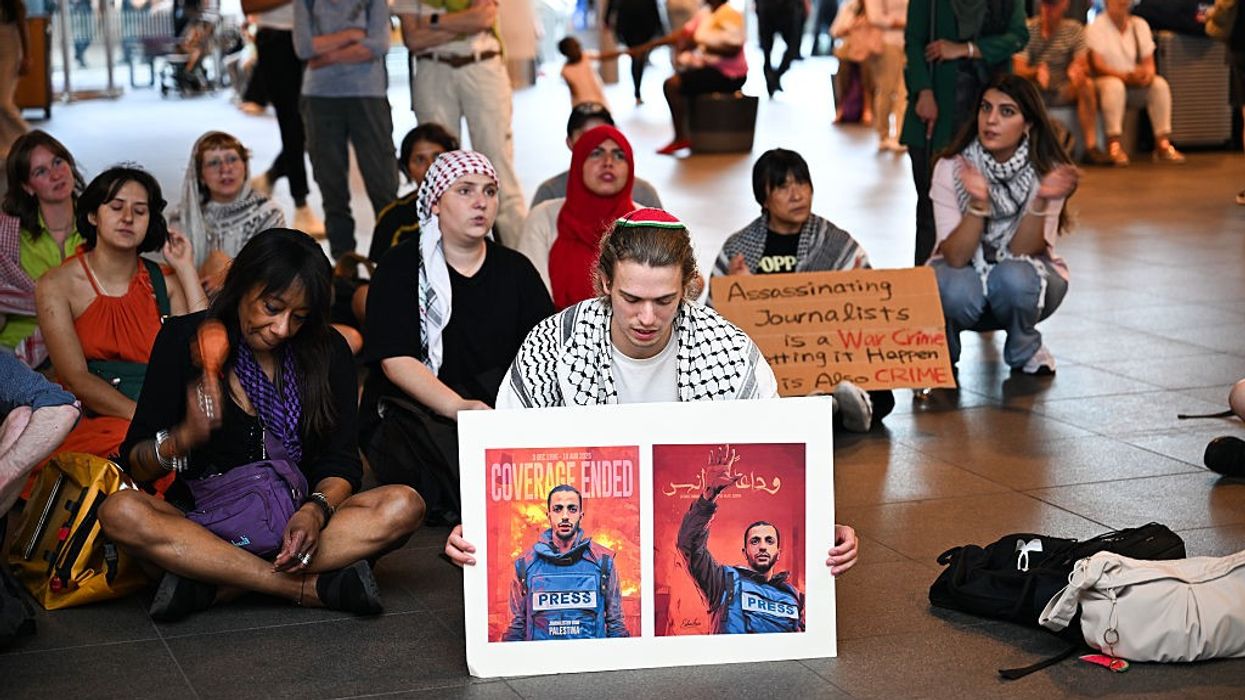 Pro-Palestinian demonstration outside Dutch Foreign Ministry in The Hague