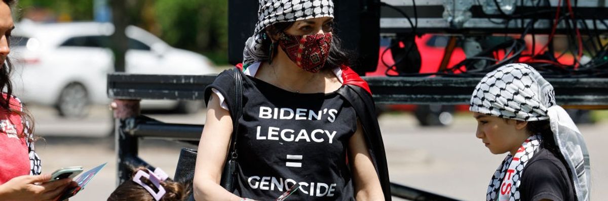 Pro-Palestinian demonstrators protest in Dearborn