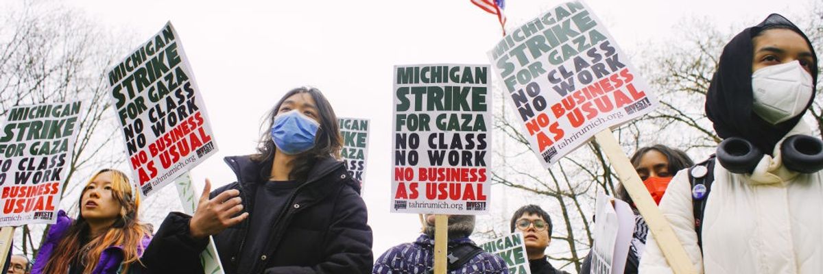 Pro-Palestinian protest held at University of Michigan