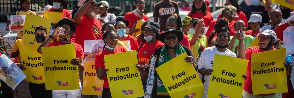 Pro-Palestinian protesters rally in South Africa