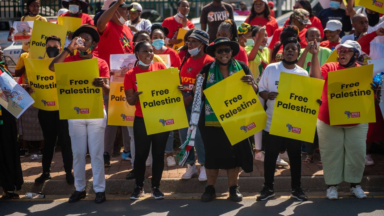 Pro-Palestinian protesters rally in South Africa