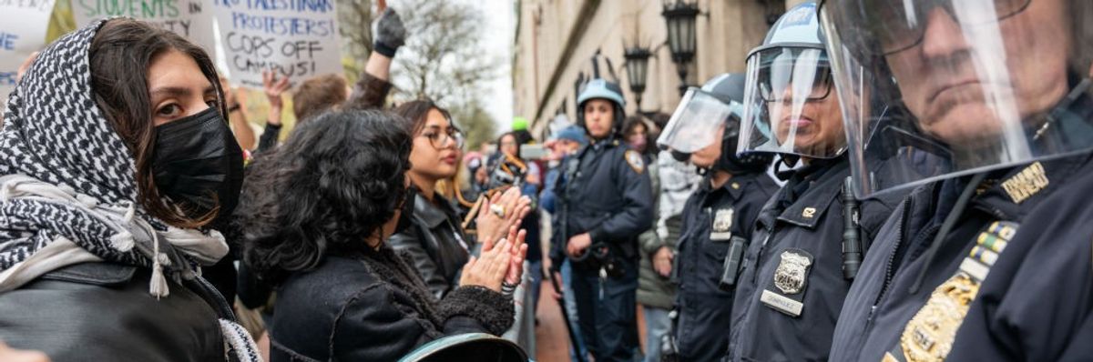 Pro-Palestinian Protests Continue At Columbia University In New York City