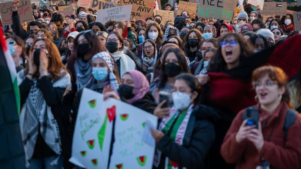 Pro-Palestinian Rally Held On Columbia University Campus