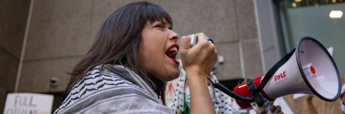 Pro-Palestinian rights protest at Hunter College