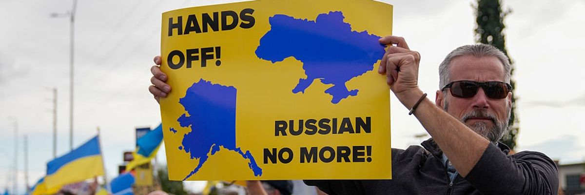 Pro-Ukraine rally held in Alaska ahead of Trump-Putin meeting