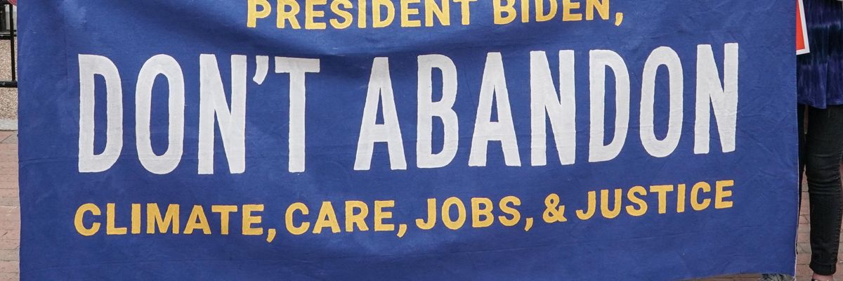 'Don't Abandon Climate, Care, Jobs, and Justice': Activists Decry Biden Concessions to GOP
