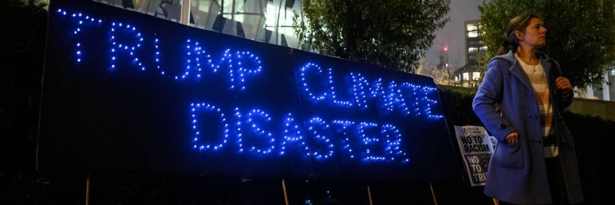 Protest Against A Trump Presidency At The US Embassy