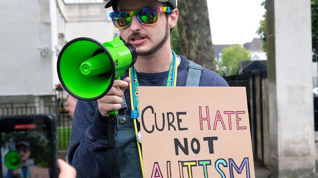 Protest against Amazon selling books promoting Autism cures, London