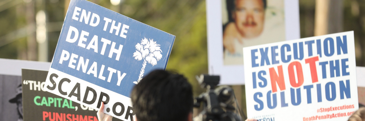 Protest against execution of Brad Sigmon