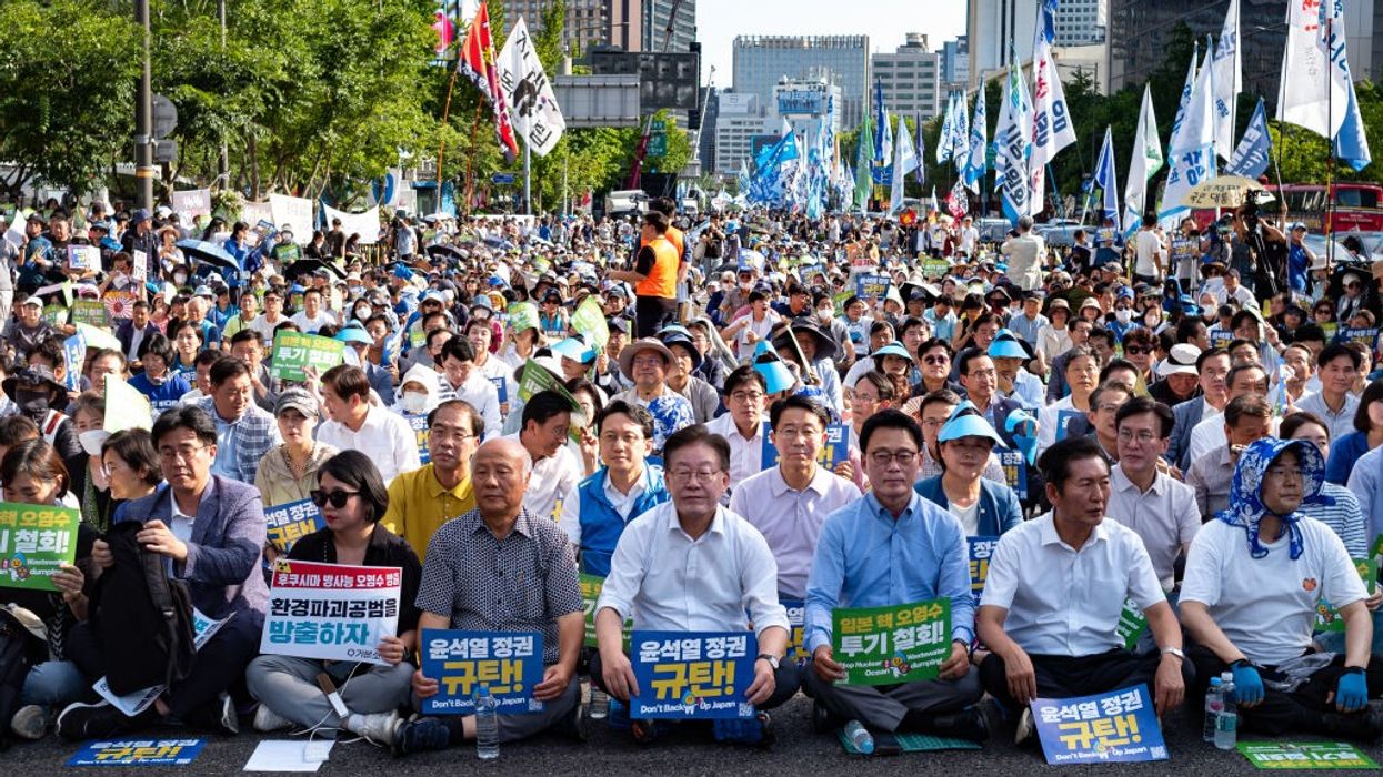 Protest Against Fukushima Radioactive Water Release In Seoul, South Korea