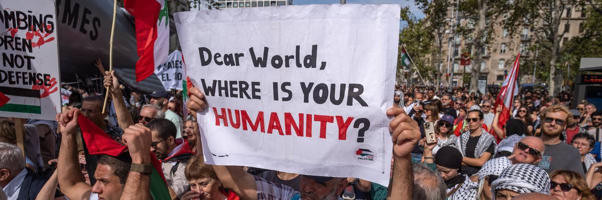 Protest against Gaza genocide.