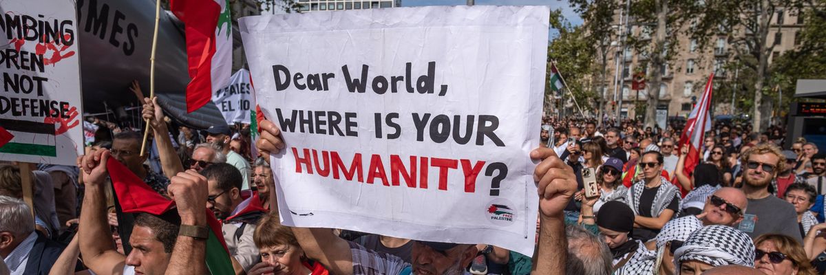 Protest against Gaza genocide.