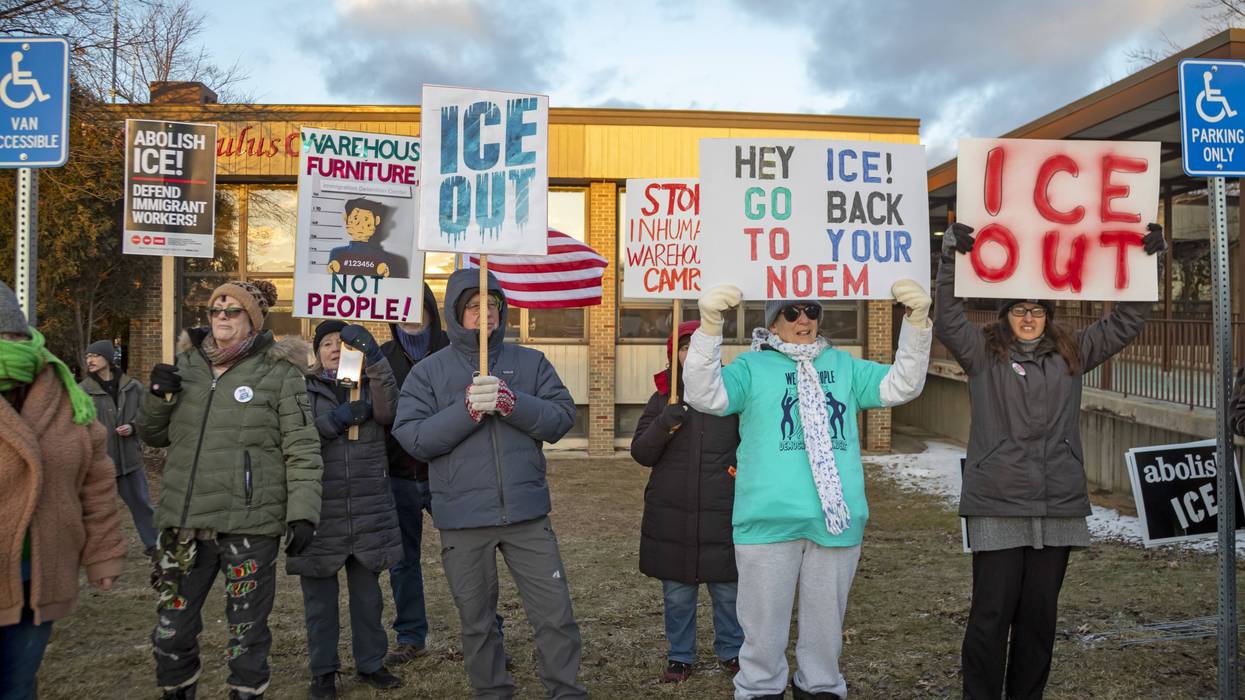 Protest Against ICE Detention Center in Detroit Suburb