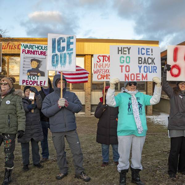 Protest Against ICE Detention Center in Detroit Suburb