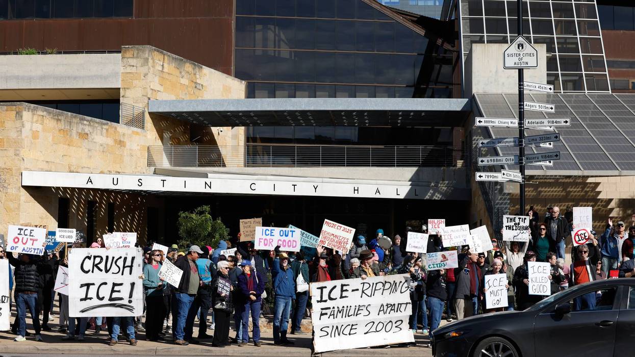 Protest Against ICE In Austin