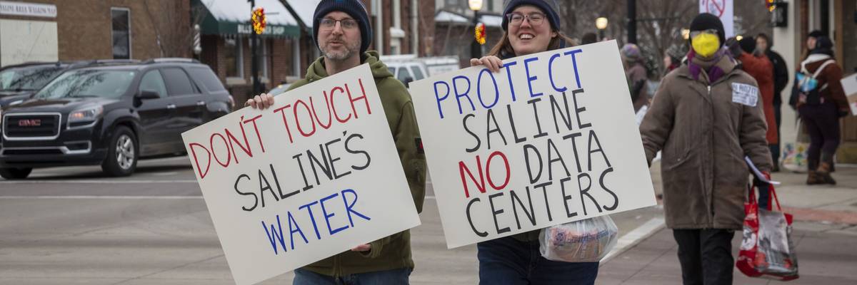 Protest Against Michigan Data Center
