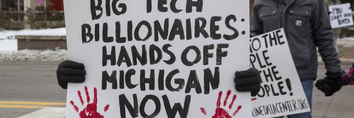Protest Against Michigan Data Center