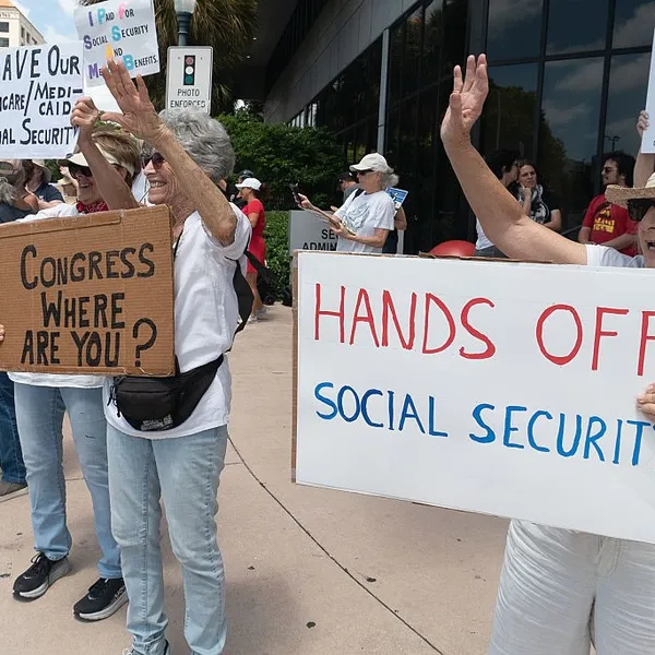 Protest against new policies imposed on Social Security Administration in Miami