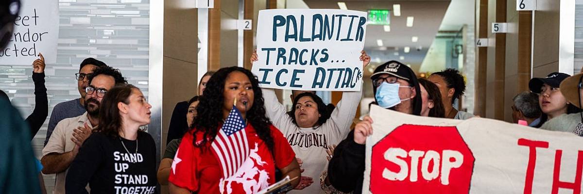 Protest against Palantir and ICE