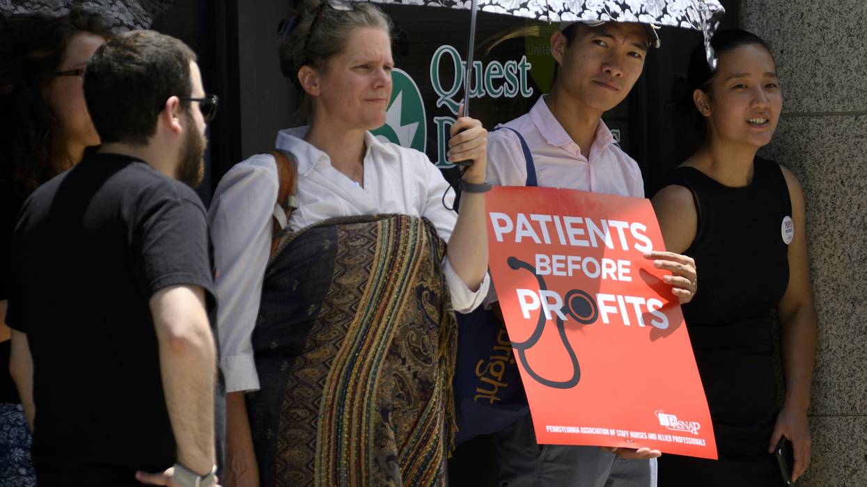 Protest Against The Closure Of Hahnemann University Hospital In Philadelphia