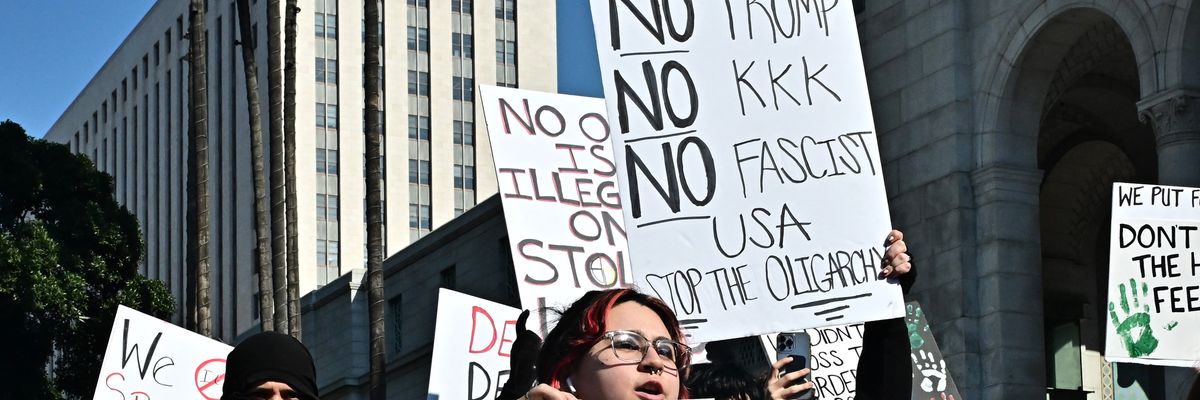 Protest against Trump immigration policy.