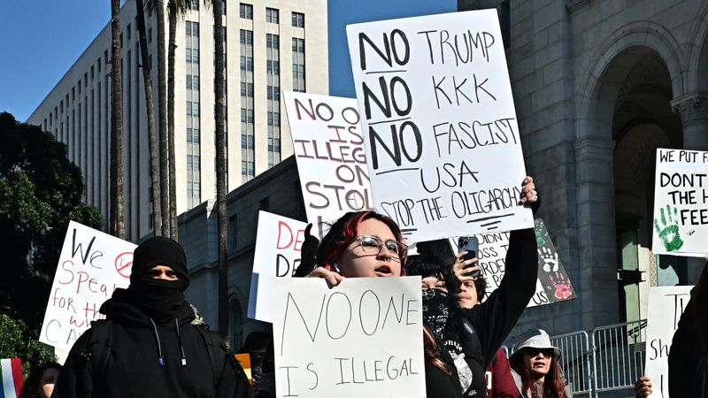 Protest against Trump immigration policy.