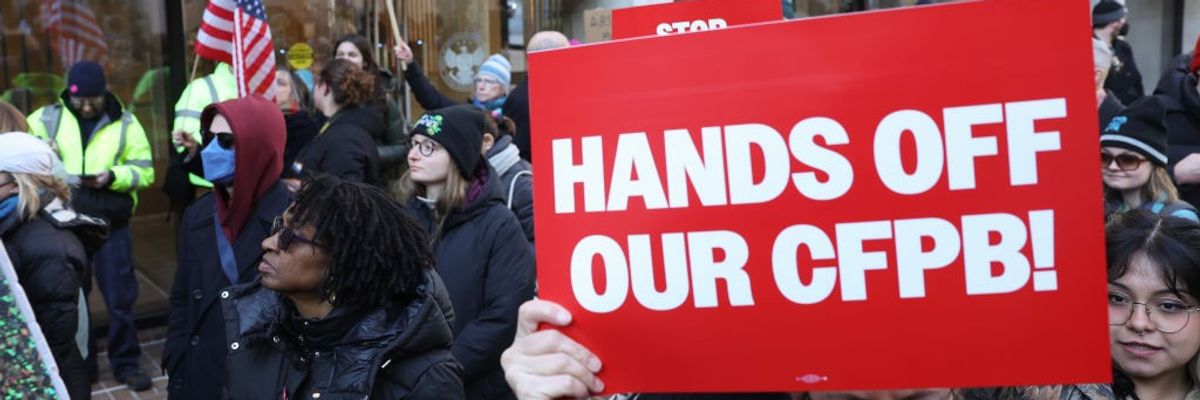 Protest against Trump-Musk assault on CFPB