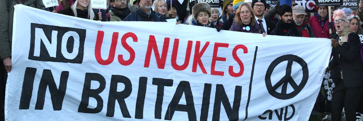 Protest against U.S. nukes in U.K.