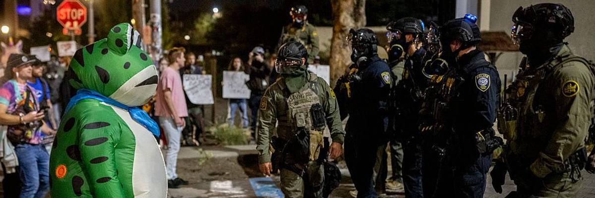 Protest Agianst ICE and National Guard Deployment In Portland