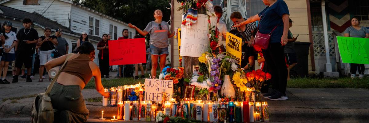 Protest And Vigil Held For Mexican Immigrant Killed By ICE Officer During Attempted Traffic Stop Arrest