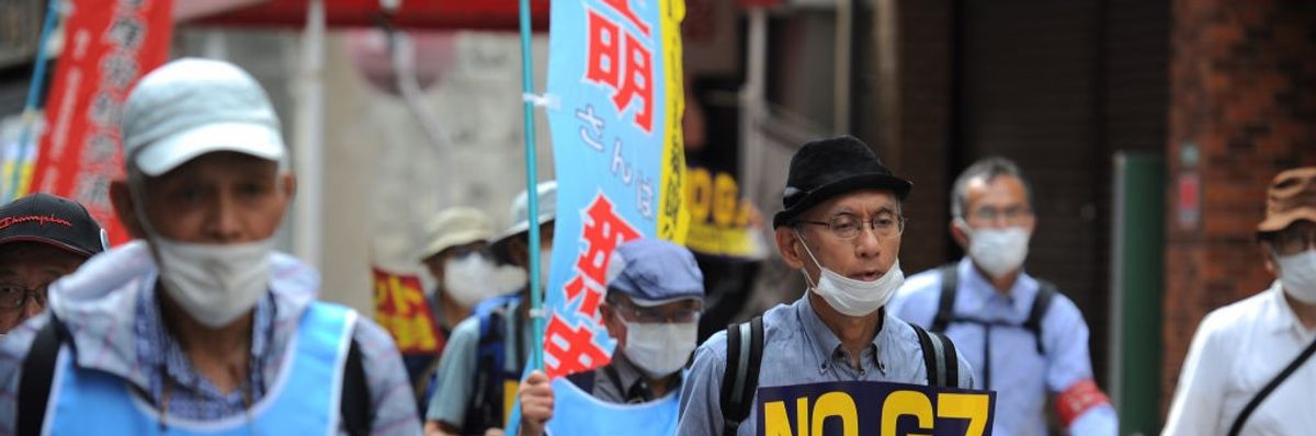 Protest anti G7 Summit in Hiroshima