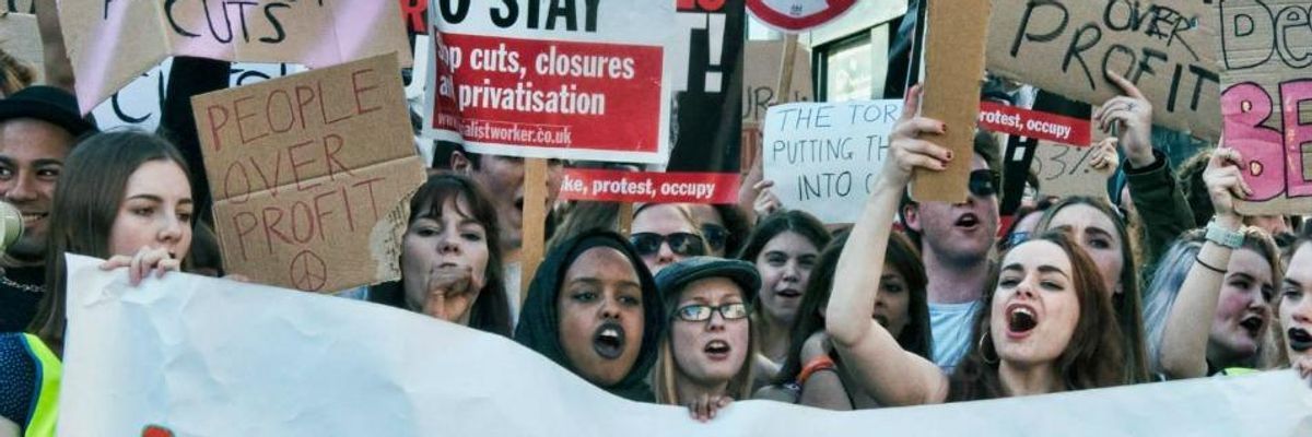'We Will Not Surrender Our Voices': British Teens Lead Thousands-Strong Protest Against Austerity
