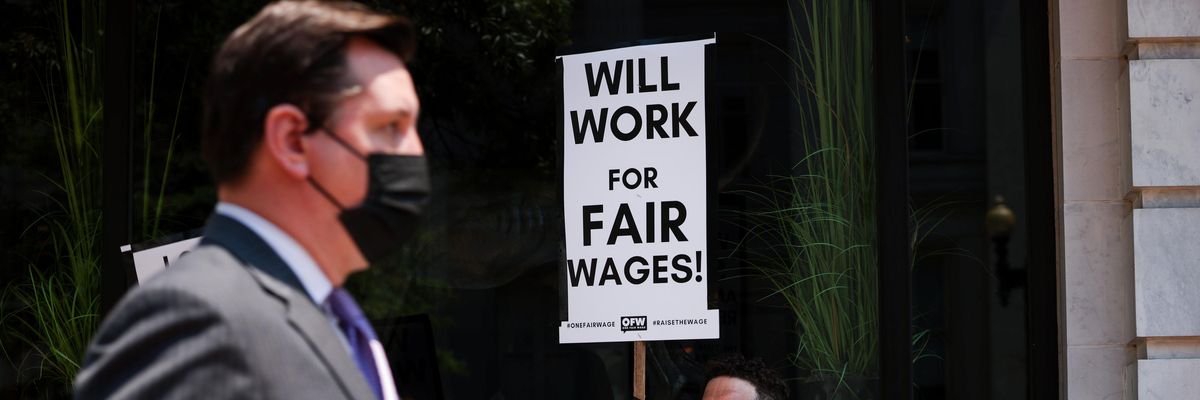 Protest for fair wages