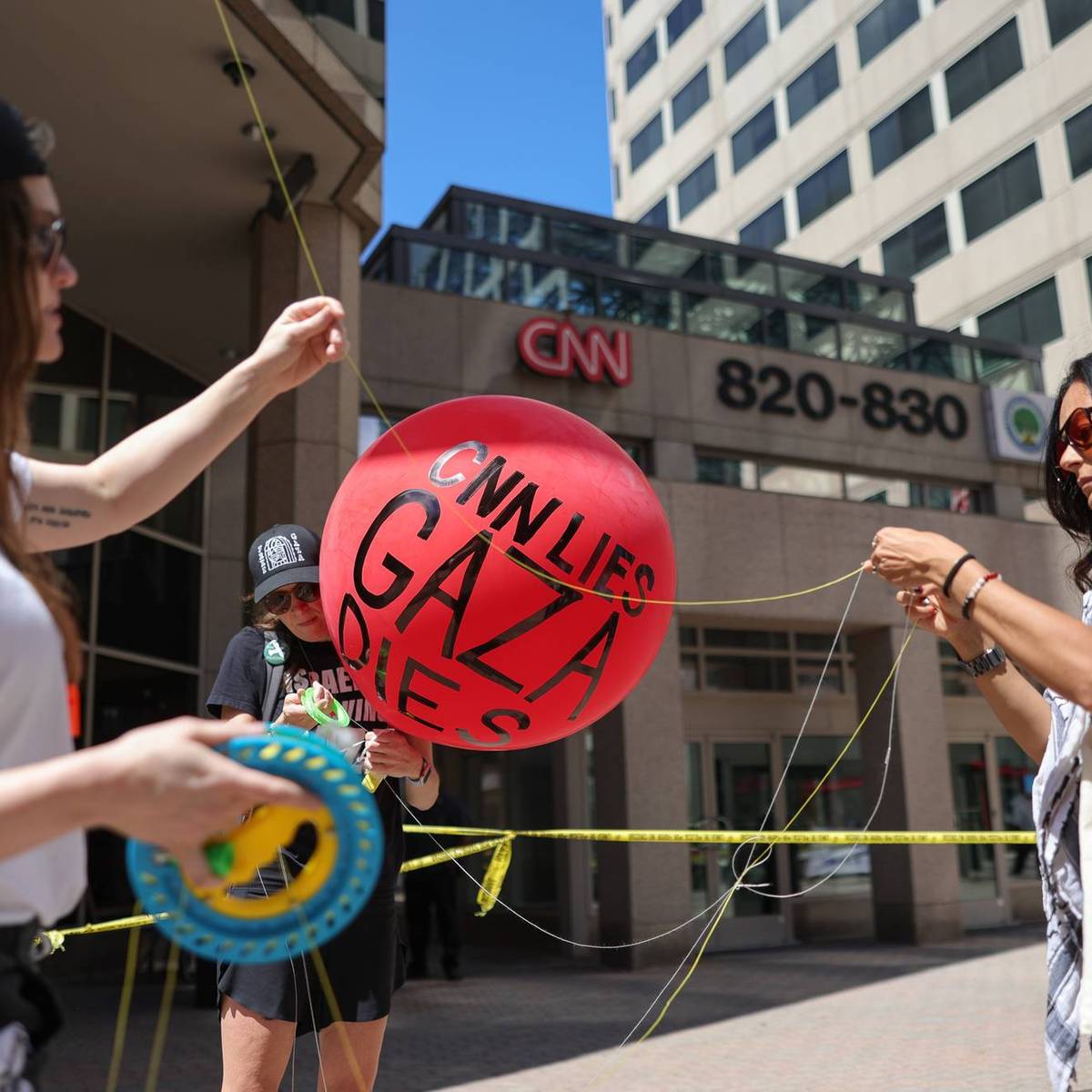 Protest For Gaza at CNN bureau in Washington, D.C.