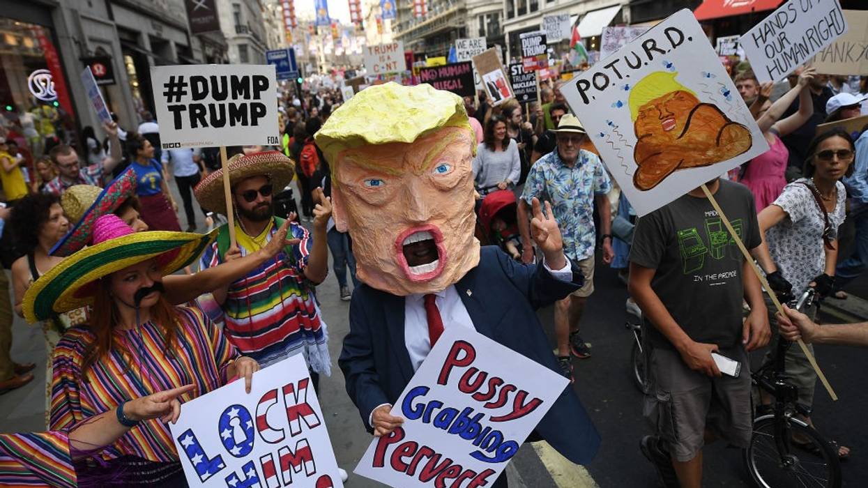 Protest Groups Unite To Demonstrate Against Donald Trump's UK Visit