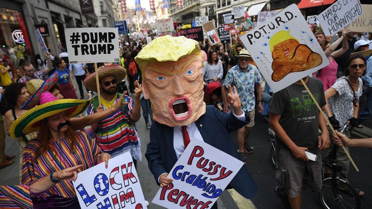Protest Groups Unite To Demonstrate Against Donald Trump's UK Visit