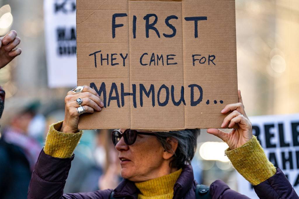 Protest Held Against ICE Arrest Of Pro-Palestinian Activist Mahmoud Khalil