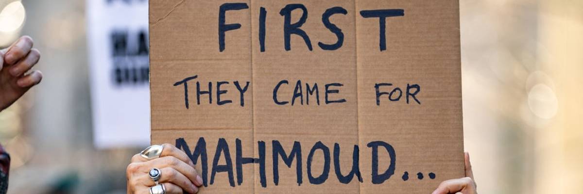 Protest Held Against ICE Arrest Of Pro-Palestinian Activist Mahmoud Khalil