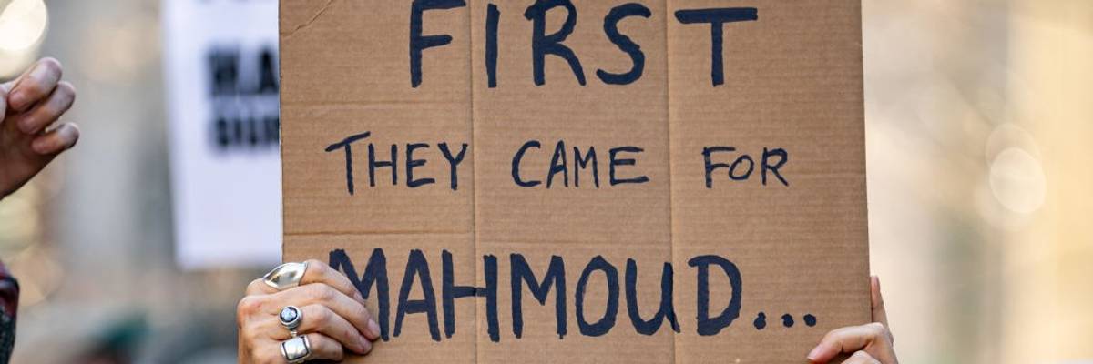 Protest Held Against ICE Arrest Of Pro-Palestinian Activist Mahmoud Khalil
