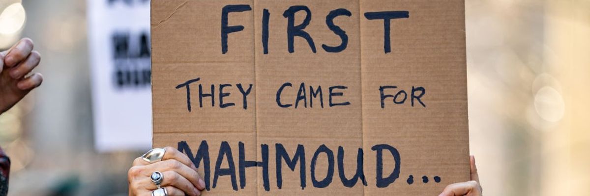 Protest Held Against ICE Arrest Of Pro-Palestinian Activist Mahmoud Khalil