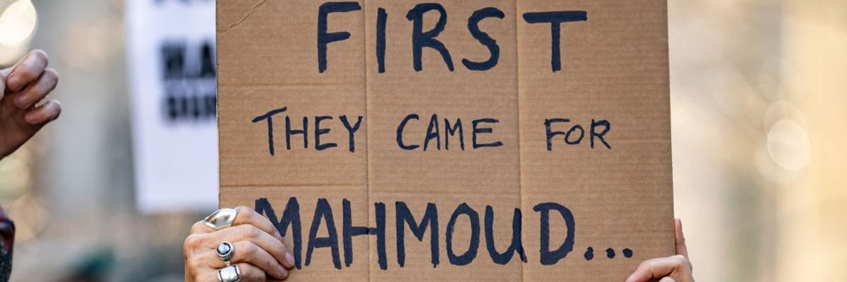 Protest Held Against ICE Arrest Of Pro-Palestinian Activist Mahmoud Khalil