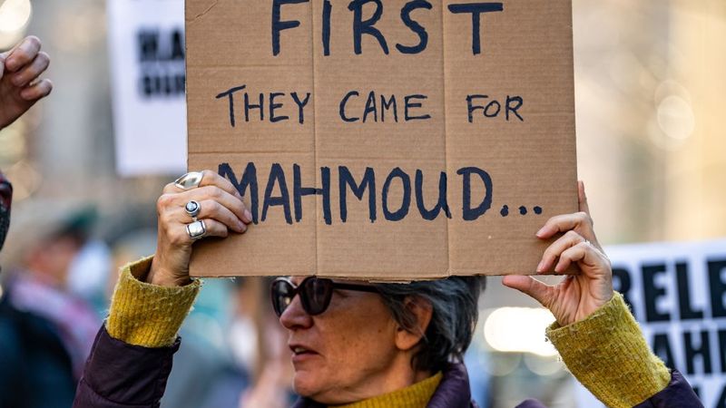 Protest Held Against ICE Arrest Of Pro-Palestinian Activist Mahmoud Khalil